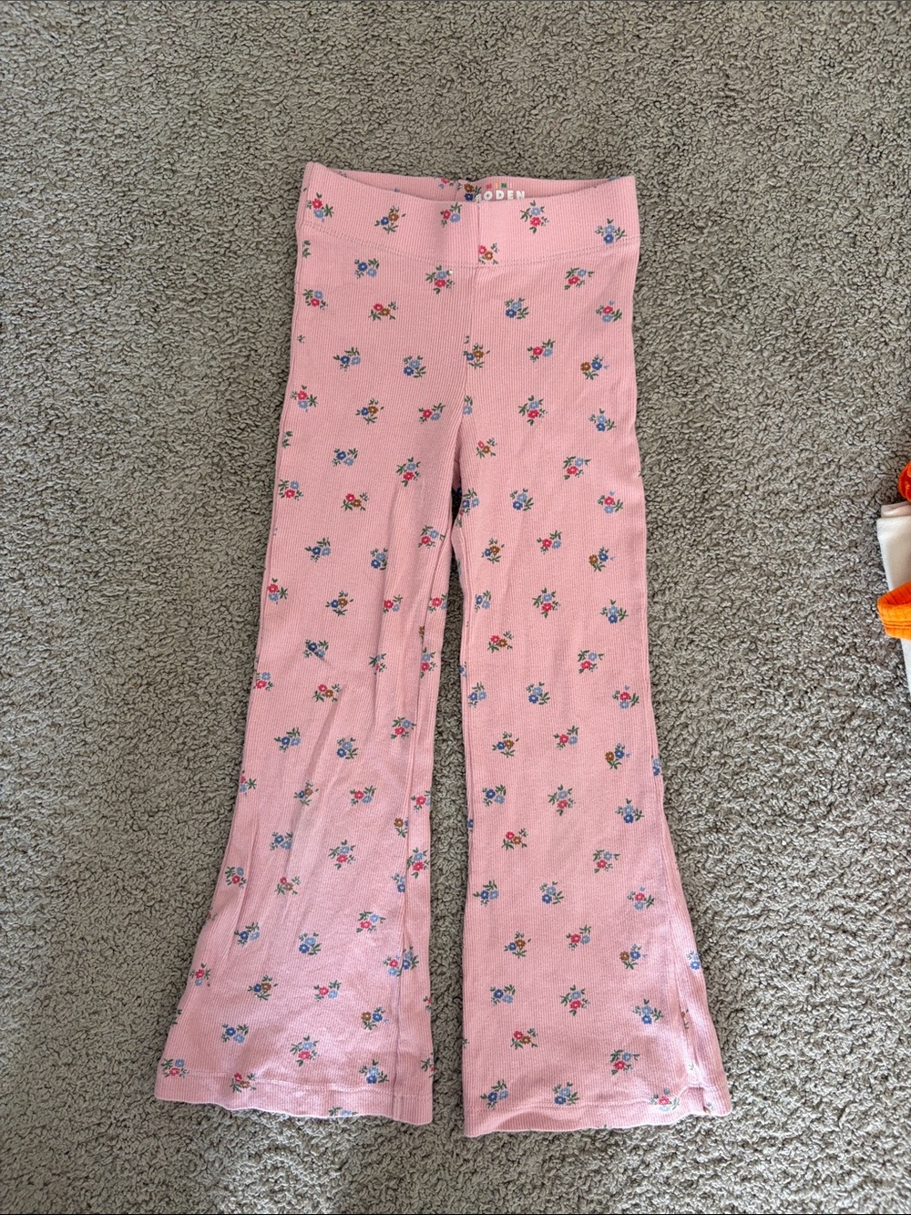Mini Boden Pink Floral Kids Leggings